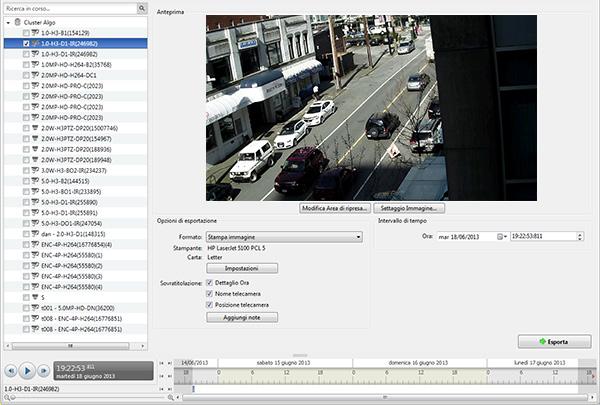 Avigilon Control Center Player Figura A. Scheda Esportazione per l'esportazione di fermo-immagini 2. Nel campo Formato, selezionare Stampa immagine o File PDF. 3.