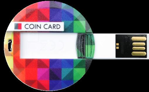 su entrambi i lati Stampa fotorealistica USB COIN CARD
