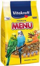 VITAKRAFT PREMIUM MENU PAPPAGALLINI alimento completo specifico per pappagallini con semi selezionati di miglio rosso, giallo e bianco, noccioli di avena, con