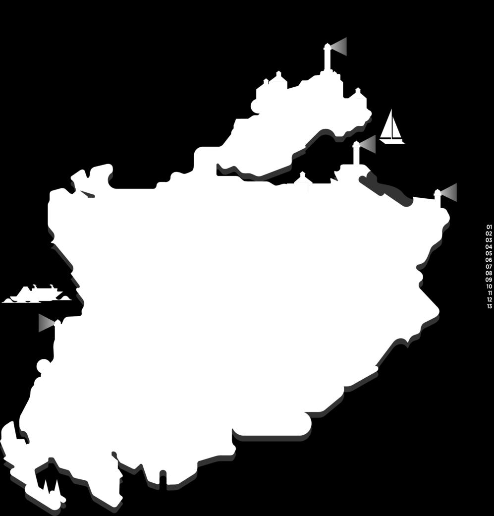 Tamdhu Distillery 48 Tamnavulin Distillery 49 Tomintoul Distillery 50 Tormore Distillery ISTILLERIES LOWLANDS 01 Ailsa Bay Distillery 02 Annandale Distillery 03 Auchentoshan Distillery 04 Bladnoch