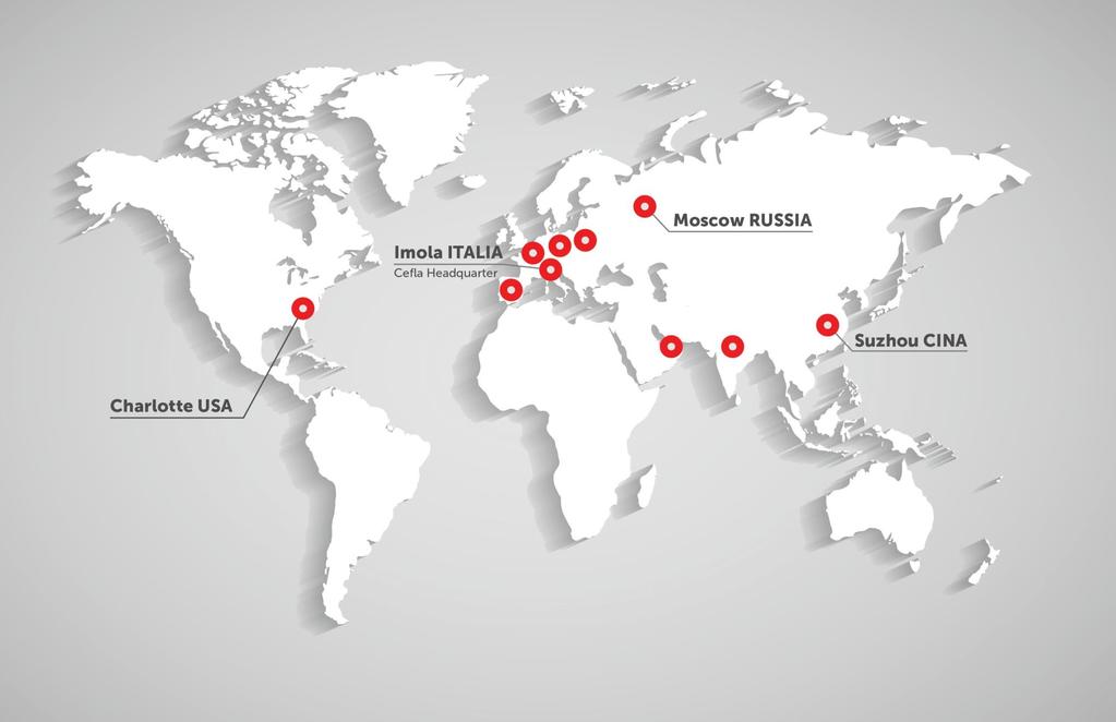 Il portafoglio: mappa delle sedi nel mondo Attività sviluppata in 7 diversi sistemi paese e 26 siti nel