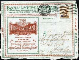 600,00) 200,00 2243 busta lettera postale, serie Lazio, serie 8 affrancato