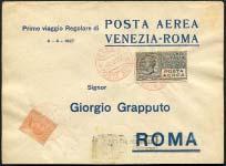160,00) 60,00 2265 1928 posta aerea, diretta a Roma