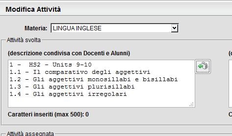 click su «Conferma» Gli argomenti