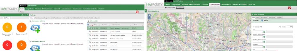 Al fine di garantire un rapido accesso alle principali gestioni del programma, il Sistema Informativo permette di implementare dei così detti gadget associabili per utente o per gruppo di utenti e