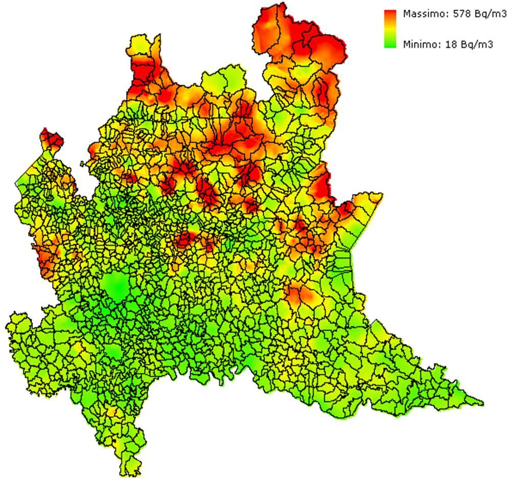 Indagine regionale 2003/04 Comuni per cui più del 10% delle unità a PT supera i valori di 200 Bq/m 3 (in rosa ) 400