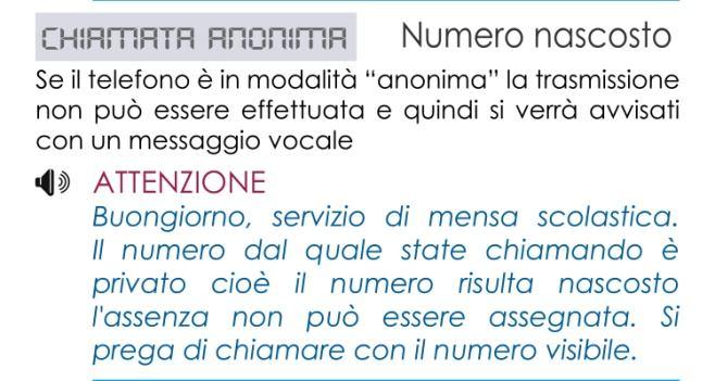 Solo in questo modo la comunicazione è andata a buon fine e l assenza registrata.