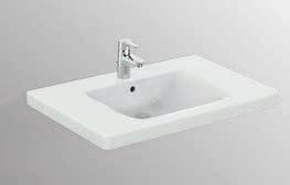 4 IDS SANITARI CONNECT FREEDOM DESCRIZIONE 0229788 Lavabo monoforo con ampia zona sottolavabo e sottobordo 60 x 55 bianco E548201 732,000 0229789 conformato in modo da facilitare la presa.