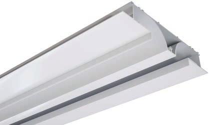 RECESSED LED SYSTEMS SLOT_2 STRUTTURA LINEARE LINEAR STRUCTURE 244 47 34 105 Profilo in estrusione di alluminio verniciato bianco, predisposto per accogliere all interno il nostro sistema Nephos_10