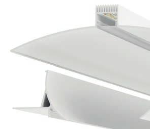 RECESSED LED SYSTEMS Kriptos_ADJ permette con semplici gesti di regolare l emissione luminosa, passando da luce simmetrica a luce asimmetrica.