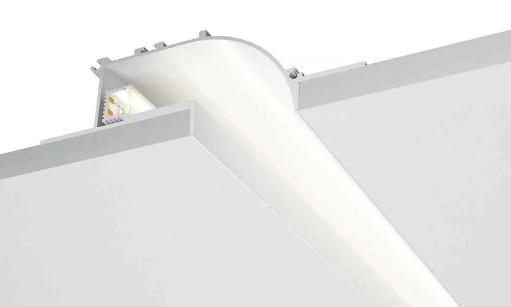 RECESSED LED SYSTEMS SLOT_1 NEPHOS_10 SLOT_1 PROFILO INCASSO RECESSED PROFILE Slot_1 è un sistema modulare da incasso a scomparsa, per installazione in pareti o soffitti di cartongesso.