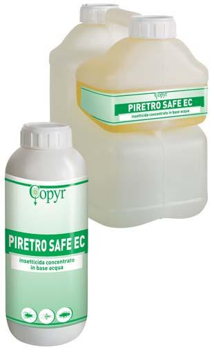 PIRETRO SAFE EC PMC reg. n. 15288 Insetticida concentrato a base acqua, caratterizzato da una forte azione abbattente conferita dalle piretrine pure.