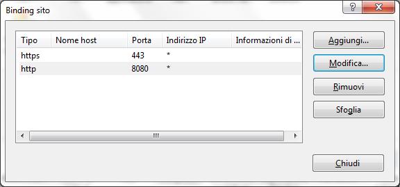 GESTIONE HOST, PORTE E PROTOCOLLI Selezionare il sito,