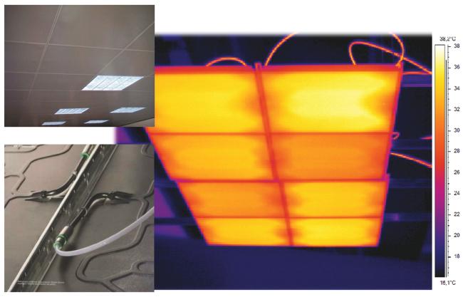 Soffitto radiante caldo gradiente di temperatura Distribuzione Temperatura sulle pareti in caldo Distribuzione