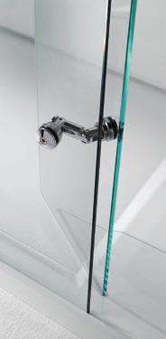 splash guard shower crystal 30 cm, thickness 8 mm, with a 90 internal rotation