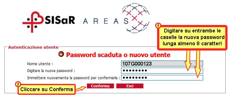 Inserire le credenziali di accesso fornite nella maschera di autenticazione e cliccare su Conferma.