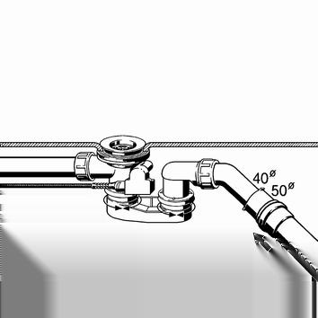 5 Collegare il tubo di entrata Per collegare l'erogazione acqua al corpo di troppopieno procedere come descritto di seguito: Prerequisiti: È presente un set di