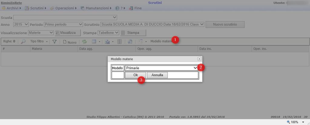 con anche l ordinamento tabellone configurato, da uno scrutinio precedente cliccando su Importa da