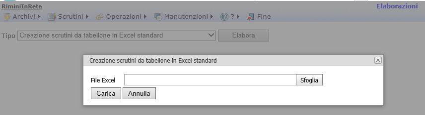 Creazione scrutini da tabellone in Excel standard (new) Dal menu Operazioni Elaborazioni scegliendo Creazione scrutini da tabellone in Excel standard è possibile creare lo scrutinio attraverso il