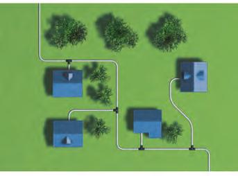 ECOPEX Progettazione CONSIDERAZIONI DI CARATTERE GENERALE Con i tubi ECOPEX si possono realizzare sia complesse reti di teleriscaldamento sia linee di collegamento tra edifici, a costi molto