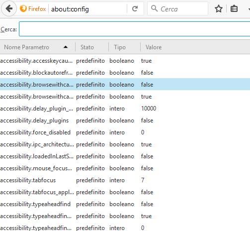 Configurazione manuale Su versioni vecchie del browser per le quali il plugin sopra descritto non è disponibile è necessario procedere con una configurazione