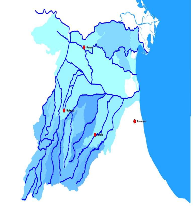 Infatti, si sviluppano 840 Km di arginature che contengono il defluire delle piene verso l Adriatico; solo il tratto di II categoria del Reno misura Km 120.