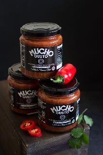 4 / Mucho Gusto salse dip messicane Salsa Rossa Gourmet bio al Jalapeno Salsa dal sapore esplosivo, fatta in piccole quantità con ingredienti naturali, freschi