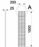 TAMPONAMENTI E ACCESSORI Codice 4910 Grigliato ZN M15x76 S25x2 Acciao zincato Per realizzare pedane con supporti codice 4231 Codice 5010.