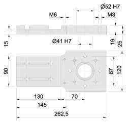 ACCESSORI PER MOVIMENTAZIONE Codice 7019 Flangia motore assiale 95