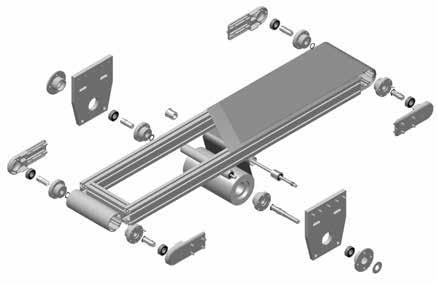 ACCESSORI PER MOVIMENTAZIONE j Applicazione Testata codice 7009 Cuscinetto codice 7510 Albero Ø15 Tappo rullo codice 7610 Albero mozzo folle codice 7559 Flangia mozzo codice 7557 Tubo