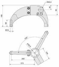 codice 8522 Piede SA PA Zn Ø 80 M16