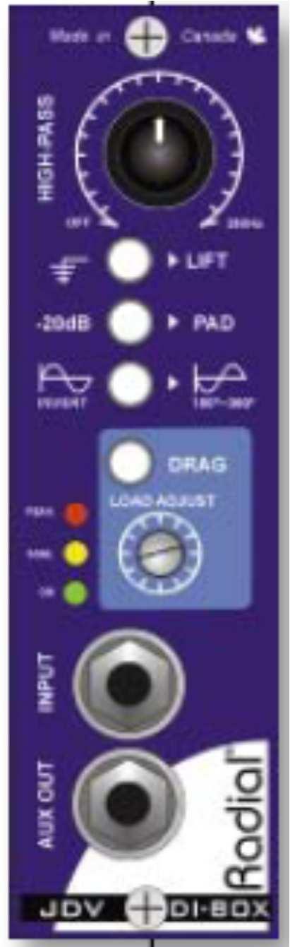 JDVPre 500 Instrument Preamplifier and DI Preamplificatore per strumento in Classe A con circuito zero-feedback, controllo per la correzione