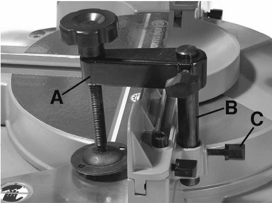 ASSEMBLY CAUTION! Be sure that the mitre saw is switched off and disconnected from any current source before assembly or any kind of adjustment.