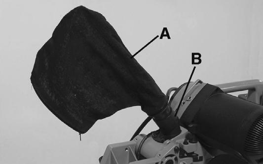 6, improving the machine s stability in case of accidental release of the head, preventing it from tilting backwards. Fig.6 ASSEMBLING THE DUST COLLECTOR S BAG insert the dust bag (A) Fig.