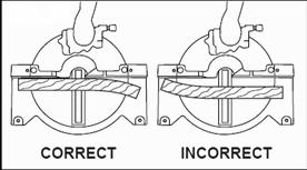 9. press the trigger to start the machine and wait until the disk has reached its maximum speed. 10.