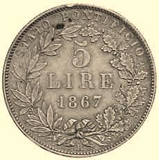 400 694 20 Lire 1868 A.