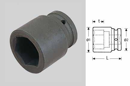 Bussole rinforzate attacco 3/4" serie standard Esecuzione nera.