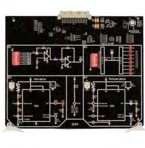 registri PISO e SIPO contatori Ripple contatori modulo n e divisione per n contatore binario sincrono contatore BCD sincrono ricerca guasti: 6 diversi esercizi EB 3154 555, ADC, DAC 555 modo