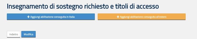 abilitazione e la specializzazione che gli consentono la partecipazione Per ogni tipologia vengono