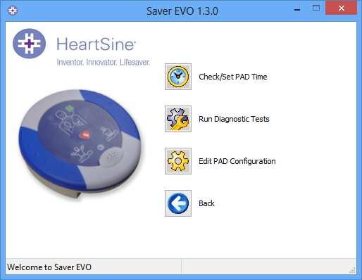 Finestra Change PAD Settings Saver EVO Check/Set PAD time Questo pulsante consente agli utenti di