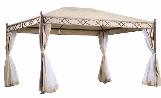 80gr/m² con doppio tetto Laterali 60gr/m² GA802038 GAZEBO KARNAK 3x4 8ANEKRG*begdjf+ m3x3 m3x3xh260