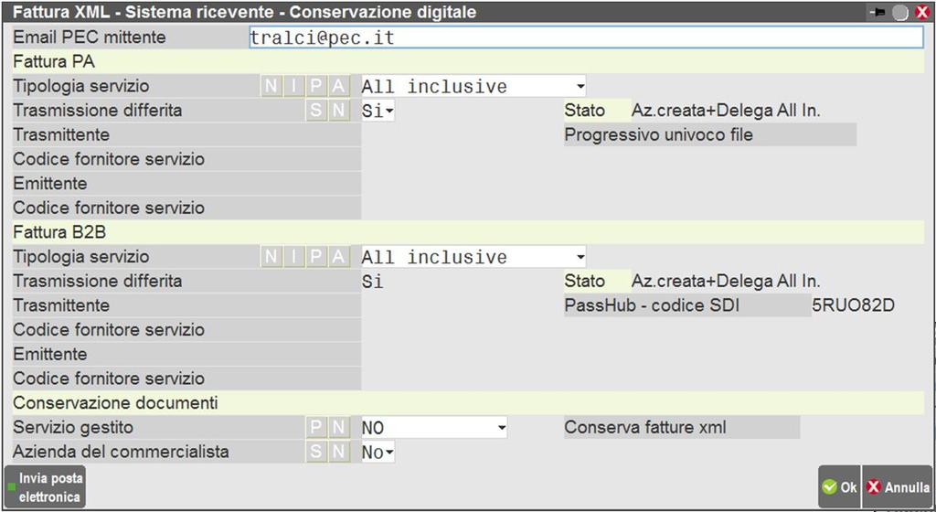 (pulsante Fattura XML SR Conserv.Sost. ).