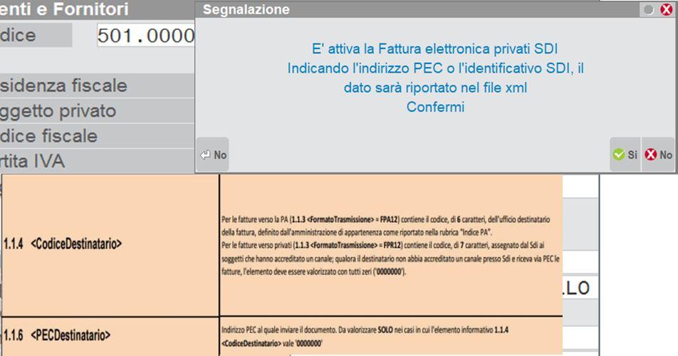 Se il cliente desidera ricevere la fattura B2B tramite PEC è sufficiente compilare il campo Indirizzo PEC