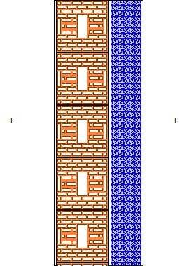 Stru0 - Esterna Generale Spessore totale [cm]: 41,38 CONDUTTANZA UNITARIA Massa superficiale [kg/m²] RESISTENZA UNITARIA Superficiale interna [W/(m² K)]: 7,69 Superficiale interna(*) [(m² K)/W]: 0,13