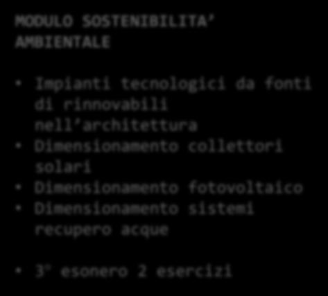 innovativi Serre solari Scambi termici complessi (collettori solari) 1 esonero: 1 domanda + esercizio MODULO PSICROMETRIA + CERTIFICAZIONE ENERGETICA DEGLI EDIFICI Equazioni di stato