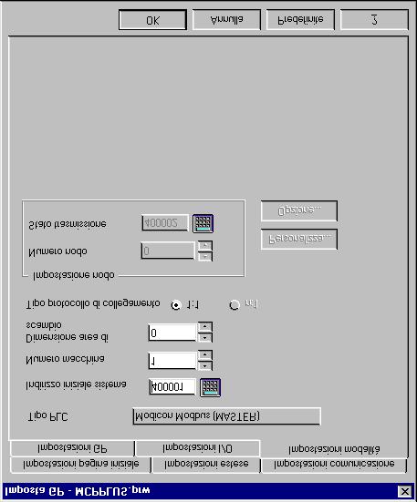 Selezionare il TAB Impostazioni modalità e impostare i