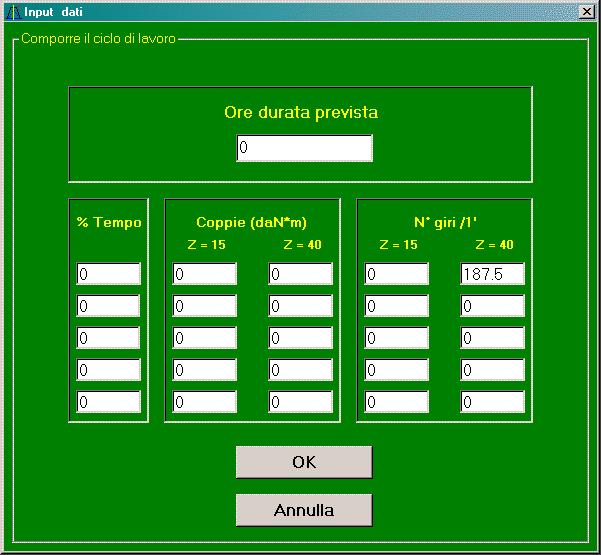 8 GEAR-2 Finestra introduzione dati per la durata Esempio di compilazione dati (fig.