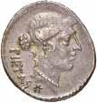 3,9) qfdc/spl+ 100 95 96 97 95 C. Porcius Cato (123 a.c.) Denario - Testa di Roma a d.