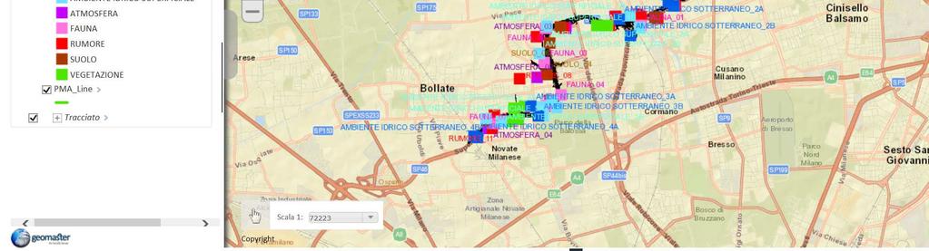 riferiti a ciascuna componente ambientale e per la consultazione dei relativi risultati, è stato predisposto un apposito Sistema Informativo Territoriale (SIT).