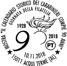 N. 992 RICHIEDENTE: Circolo Filatelico Numismatico Acquese SEDE DEL SERVIZIO: Palazzo Robellini Piazza Levi, 7 15011 Acqui Terme (AL) DATA: 10/11/2018 ORARIO: